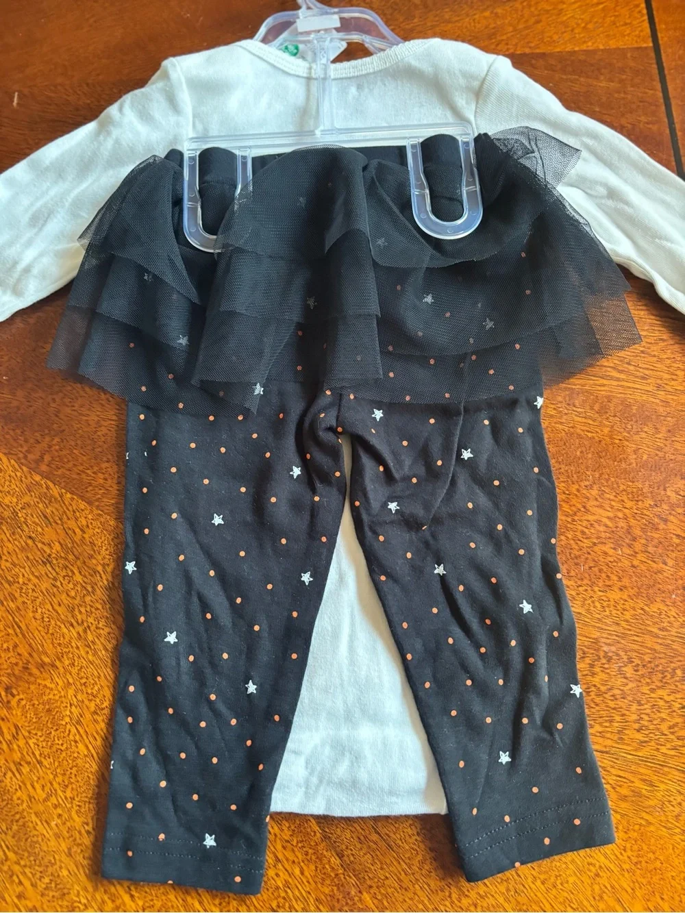 Carter's White & Black Ghost Print Long-Sleeve   bodysuit and Pants